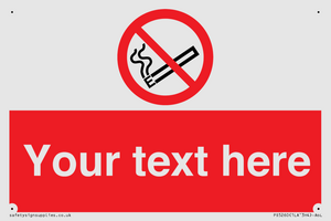 Custom No E-cigarettes / Vaping Sign